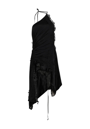 VETEMENTS lace-detailed asymmetric dress - Black
