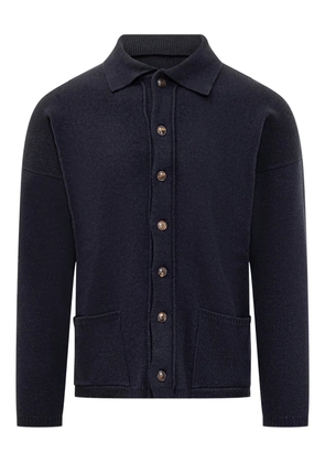 RAKKI collared buttoned cardigan - Blue