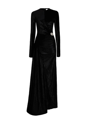 Rabanne draped velvet maxi dress - Black