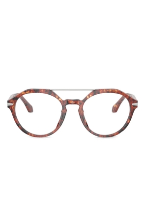 Giorgio Armani tortoiseshell glasses - Red