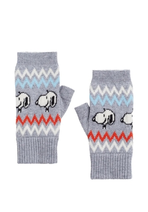 Chinti & Parker snoopy ski fingerless gloves - Grey