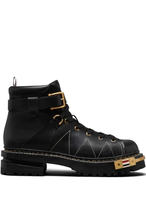 Thom Browne RWB-detail leather boots - Black