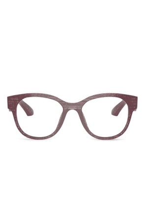 Alain Mikli pointillé rectangle glasses - Red