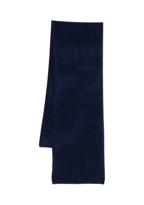 absolut cashmere ribbed-trim scarf - Blue