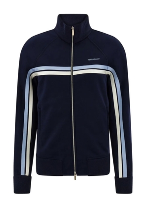 Ferragamo stripe zip sports jacket - Blue