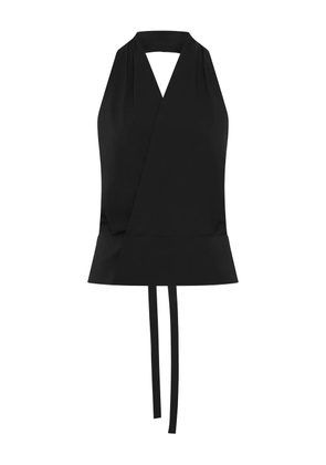 St. Agni halterneck wrap top - Black