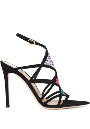 Gianvito Rossi 105mm Confetti embellished-strap sandals - Black
