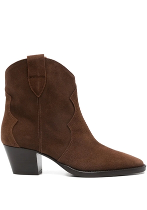 Anna F. 55mm suede cowboy boots - Brown