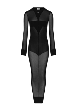Jean Paul Gaultier long-sleeves knitted maxi dress - Black