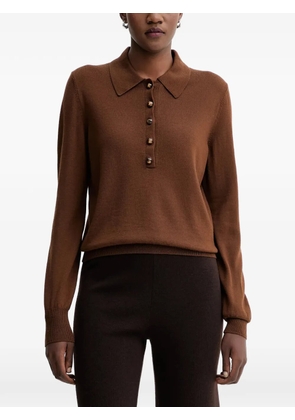 Sessùn merino wool knitted top - Brown