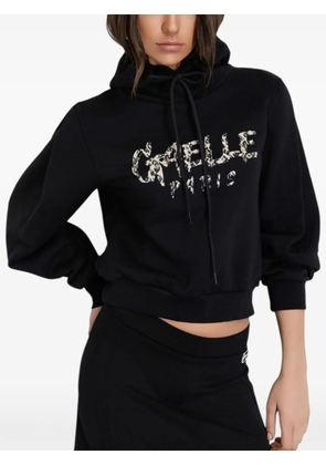 Gaelle balloon sleeve hoodie - Black