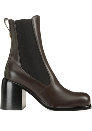Sergio Rossi 80mm Avenue Chelsea leather boots - Brown
