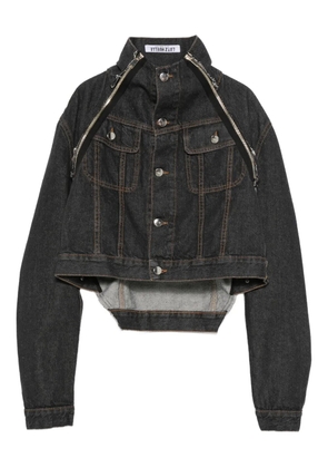 Lutz Huelle Veer button-fastening denim jacket - Black