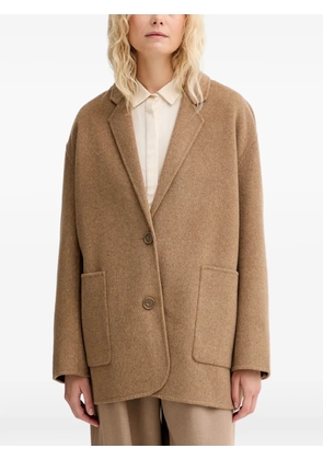 Sessùn wool blend single-breasted blazer - Brown