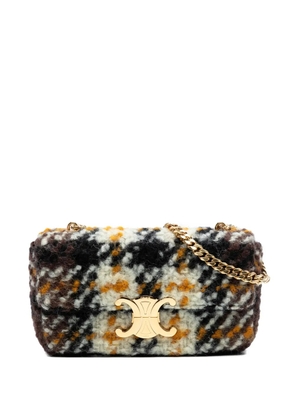 Celine Pre-Owned 2022 Wool Triomphe Chain shoulder bag - Black