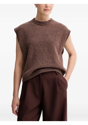 Sessùn sleeveless knitted top - Brown