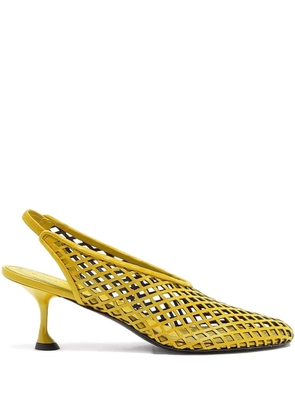 Proenza Schouler Tee perforated slingback pumps - Yellow