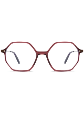 TOM FORD Eyewear geometric frame glasses - Red