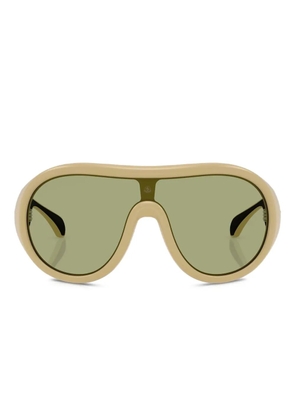Moncler Eyewear Cloche curved-frame sunglasses - Brown