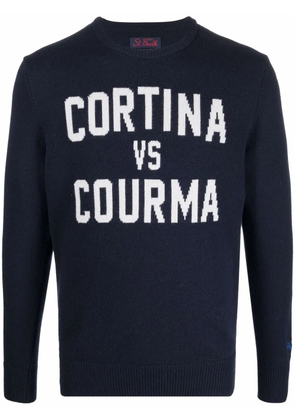 MC2 Saint Barth slogan crew-neck jumper - Blue