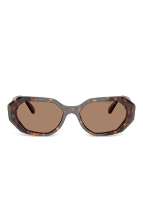 Swarovski Eyewear geometric-frame crystal-embellished sunglasses - Brown