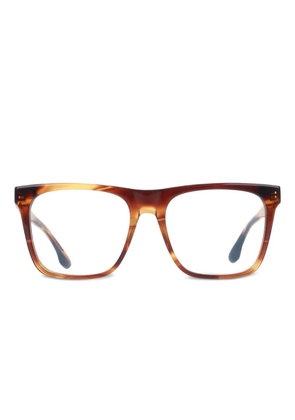 Victoria Beckham Eyewear striped glasses - Brown