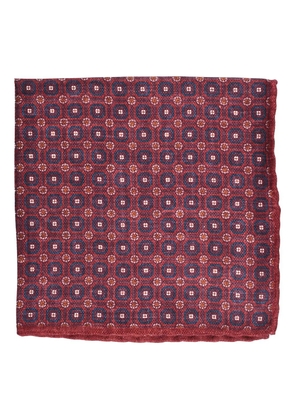 Brunello Cucinelli patterned pocket square - Red