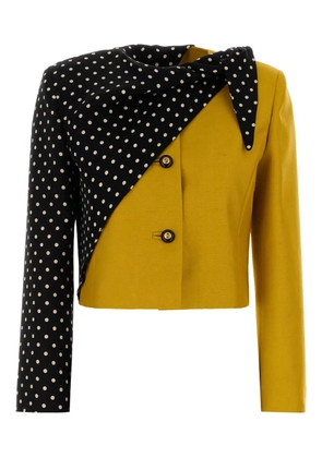Valentino Garavani polka dot-pattern jacket - Yellow