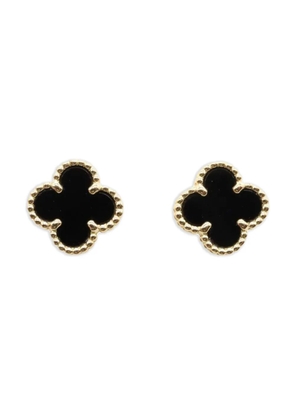Van Cleef & Arpels Pre-Owned 2010s 18K yellow gold Sweet Alhambra onyx earrings