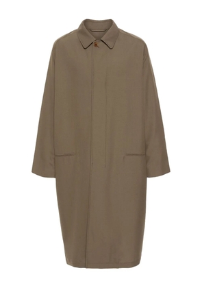 LEMAIRE Mélange Spread-Collar Jacket - Brown