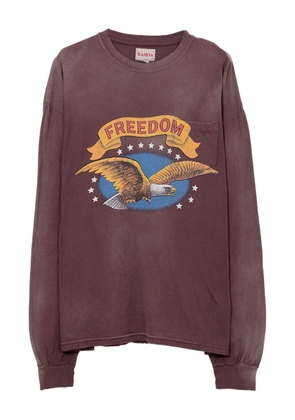 KAMIYA Freedom long-sleeve T-shirt - Brown