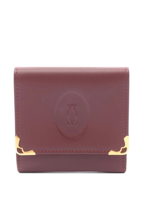 Cartier 2010s Mast Line logo leather wallet - Red