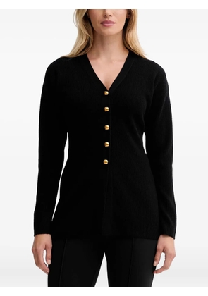 Isabelle Blanche button-up V-neck cardigan - Black