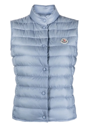 Moncler Liane logo-patch vest - Blue