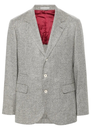 Brunello Cucinelli herringbone-pattern blazer - Grey