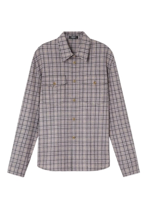 Versace checked long-sleeve shirt - Purple