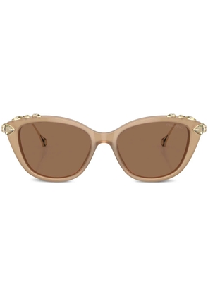 Swarovski Eyewear crystal-embellished cat-eye sunglasses - Brown