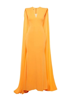 Alex Perry cape-sleeve gown - Orange