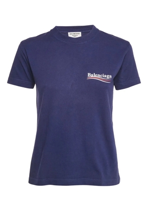Balenciaga Pre-Owned 2020s logo-print T-shirt - Blue