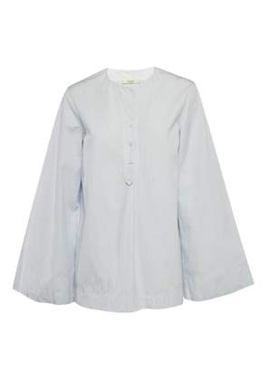 Celine Pre-Owned striped bell-sleeve top - Blue
