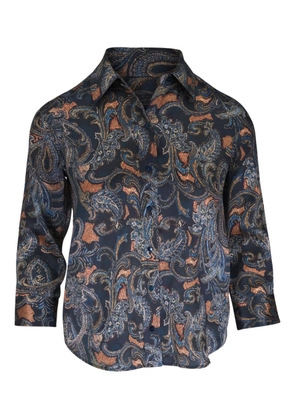 L'Agence paisley buttoned shirt - Blue