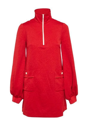 Gucci Pre-Owned GG-pattern zip-up mini dress - Red