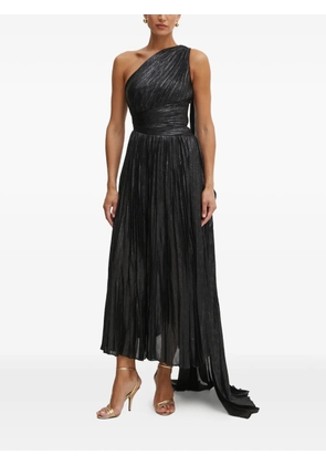 Marciano one-shoulder pleated midi dress - Black