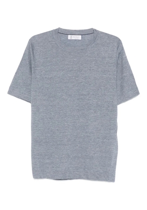 Brunello Cucinelli short-sleeve sweater - Blue