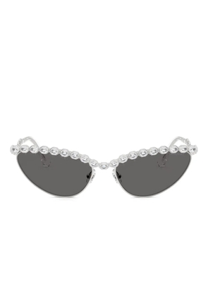 Swarovski Eyewear crystal-embellished cat-eye sunglasses - Silver