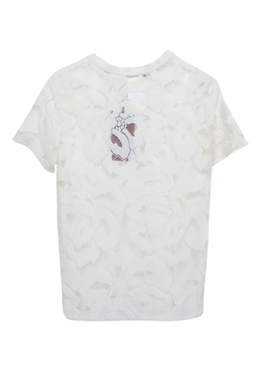 Max Mara floral lace top - Neutrals