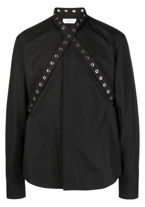 Off-White eyelet-embellished cotton shirt - Black