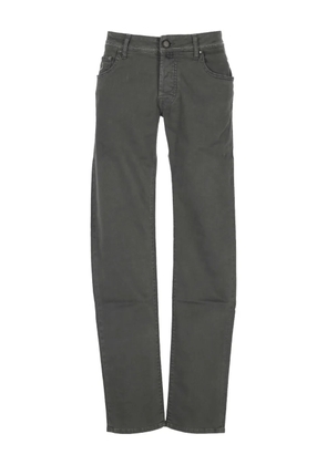 Jacob Cohën logo-patch trousers - Grey