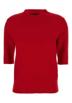 Fabiana Filippi crew-neck short-sleeve sweater - Red