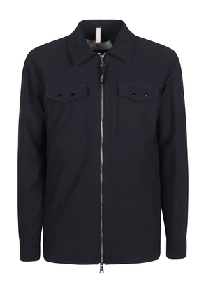 PMDS chest-pockets zip-up shirt jacket - Blue